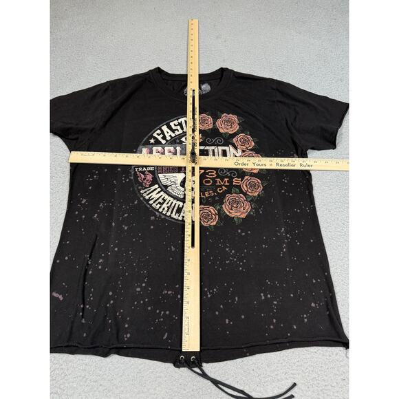 Affliction Womens Size XL American Customs Volume Split T-Shirt - Picture 4 of 14